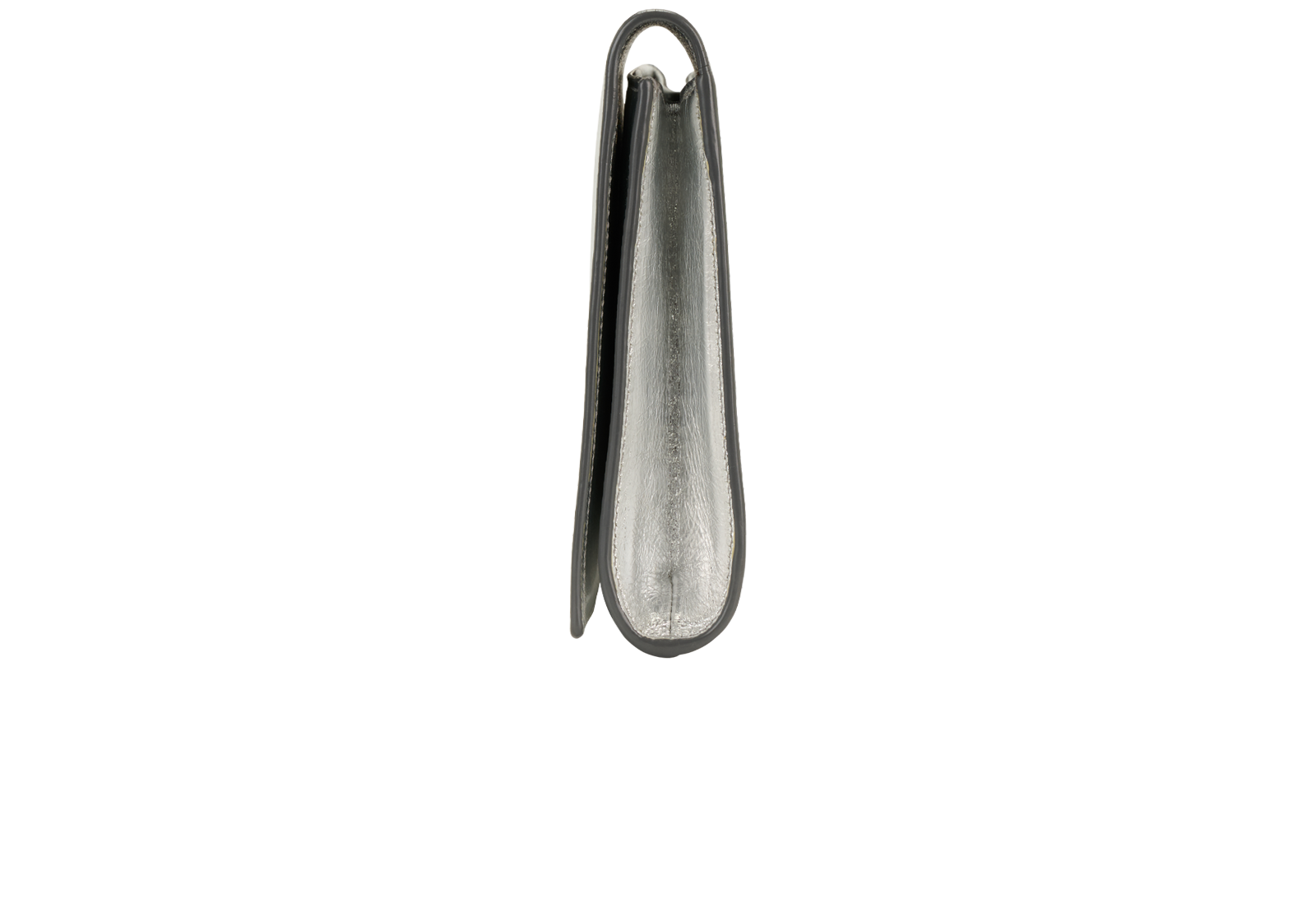 Large Belle De Jour Clutch, &pound;375, Handbags, Silver, Leather, Bottom view